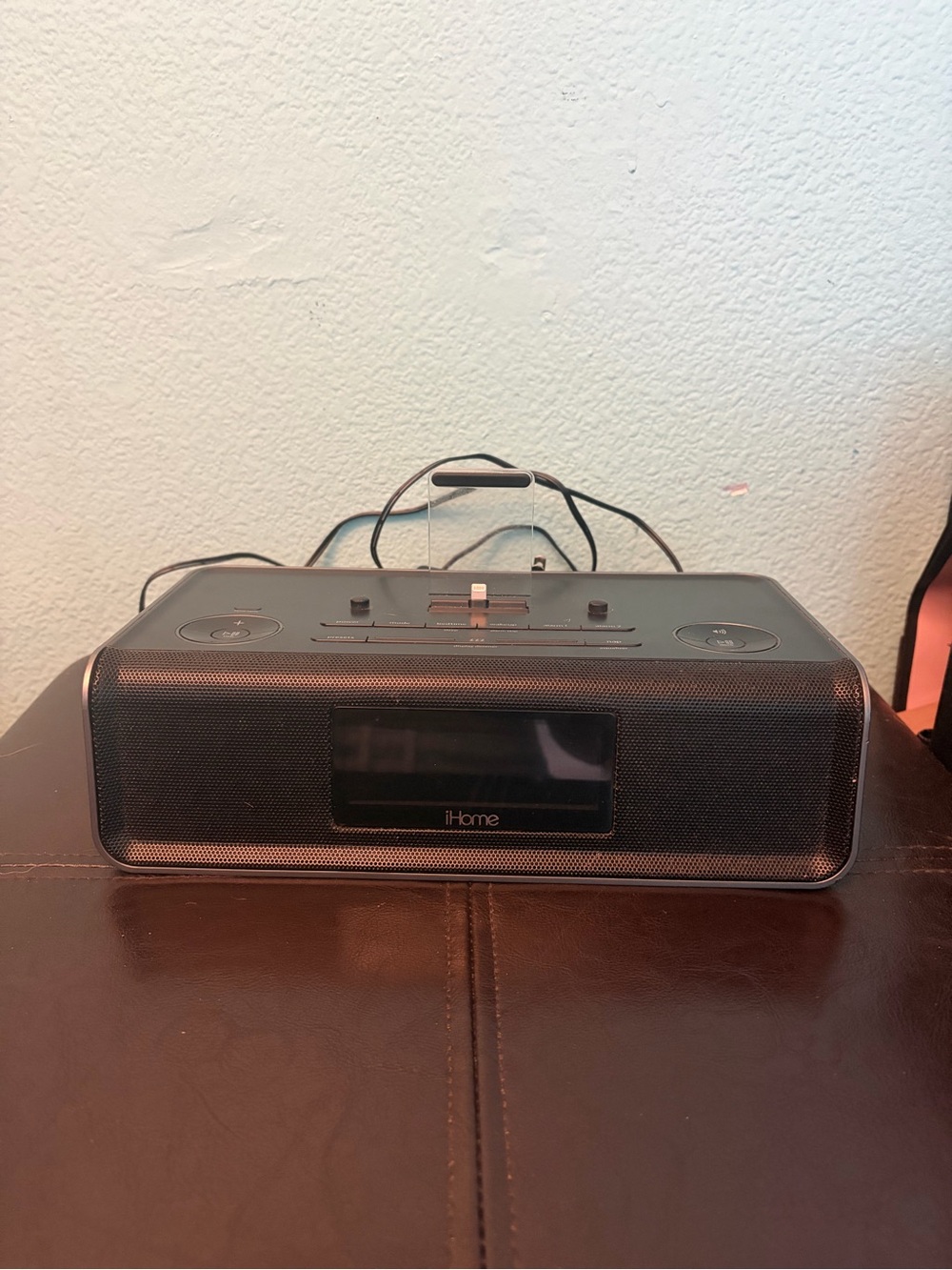iHome Black Dual-Alarm Clock Speaker with Lightning Dock